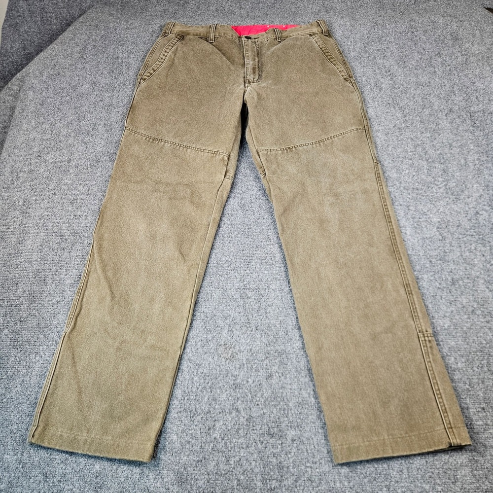 Orvis Sporting Traditions Mens 36 Canvas Field Pants Double Knee Olive Green